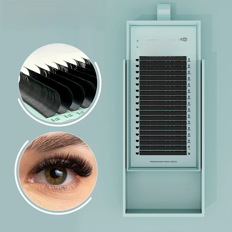 DIYDAY Individuele wimperverlenging Lange lengte Klassieke wimpers Extensions Trays Groothandel Matzwarte zachte nertsen nepwimpers - afbeelding 2