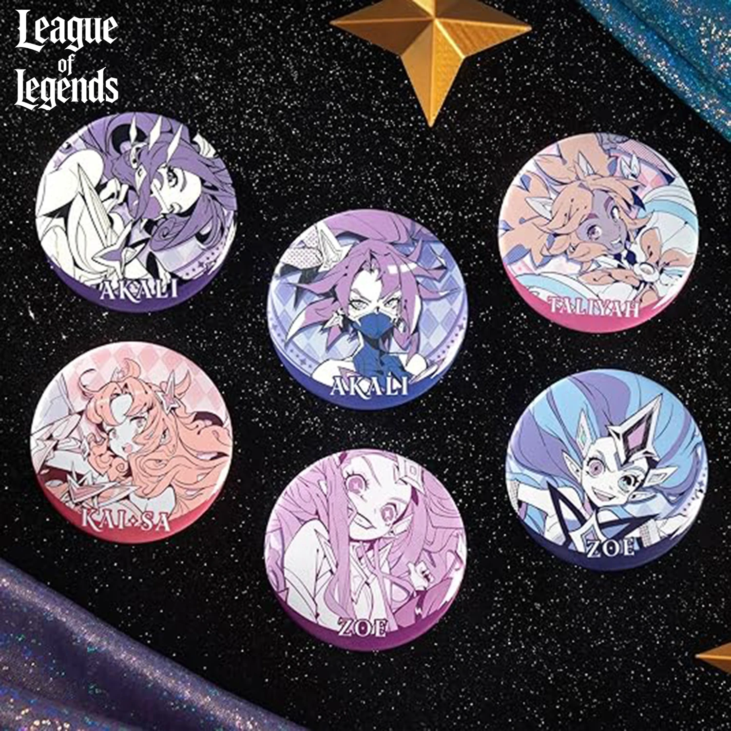 

League of Legends x Trendiepop Star Guardian Badge Blind Box Series 1 (6+1 Styles) - 6 random styles per box.