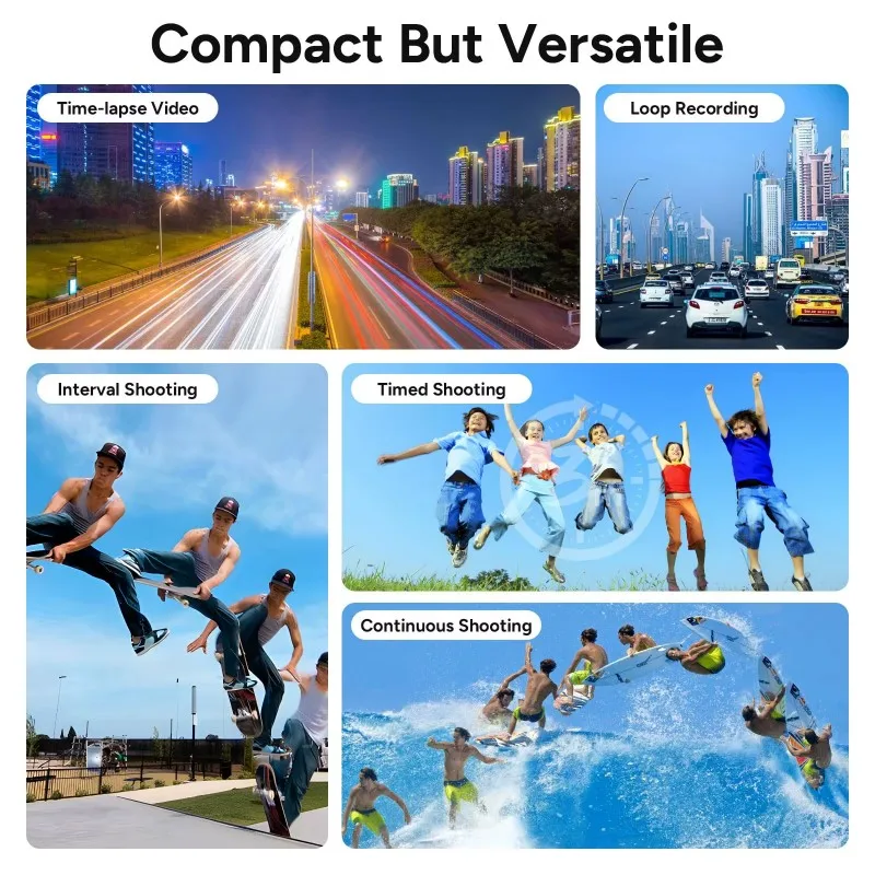 كاميرا SJCAM SJ4000 مزدوجة الشاشة بدقة 4K - واي فاي مقاومة للماء حتى 30 مترًا، 170 ° زاوية واسعة، شاشة سيلفي مقاس 2 بوصة لمدونات الفيديو والغوص والرياضة #3