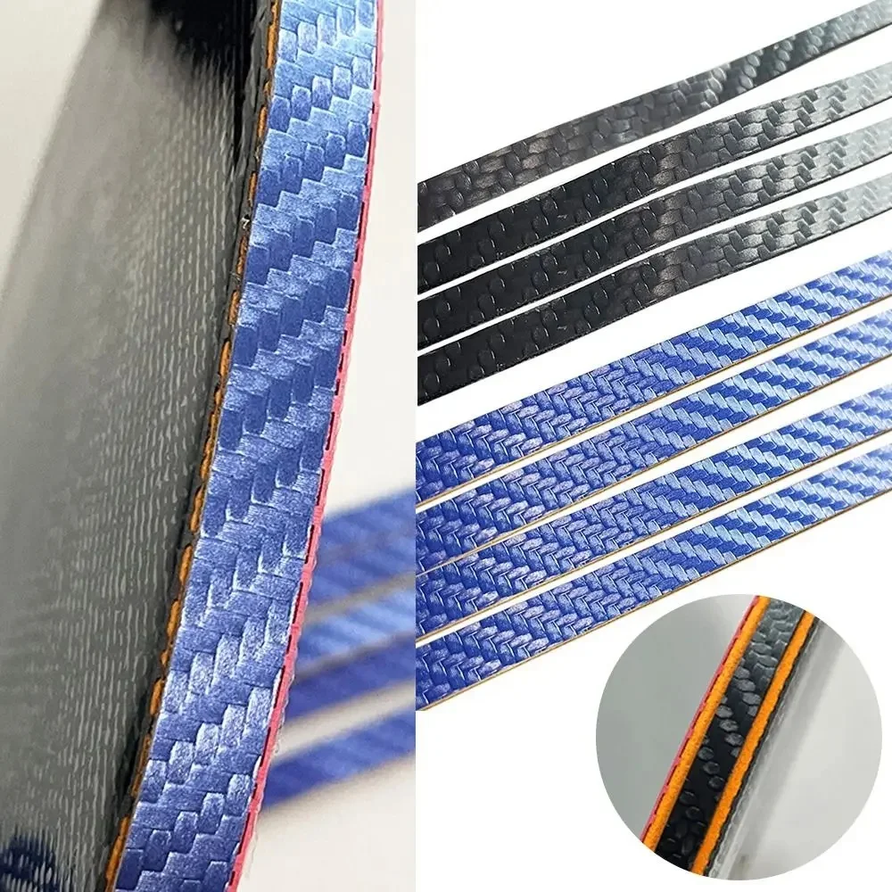 Bande de bord de raquette de tennis de table auto-arina, fibre de carbone super dure, batte de ping-pong, bande latérale de protection, PU épaissi