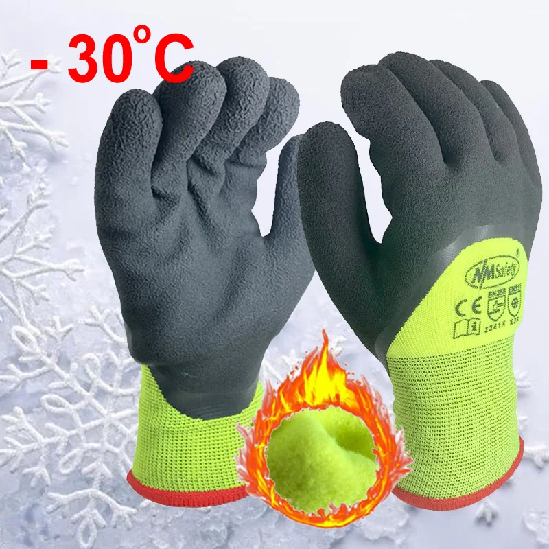 

NMSafety 3 Pairs Cold-proof Thermal Cold Storage Anti-freeze Unisex Wear Windproof Outdoor Warm Safety Work Gloves