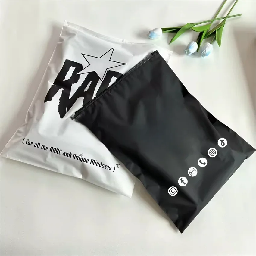 Enterprise op maat gemaakte matte ritszak product opbergtas kleding badpak handdoek pruik verpakkingstas met logo bedrukking - afbeelding 2