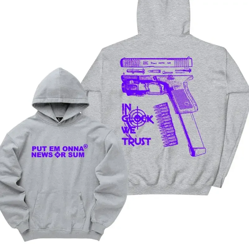 100% coton unisexe Style Put Em Onna News ou Sum 2 côtés sweat à capuche pour hommes/femmes vêtements pour hommes hauts