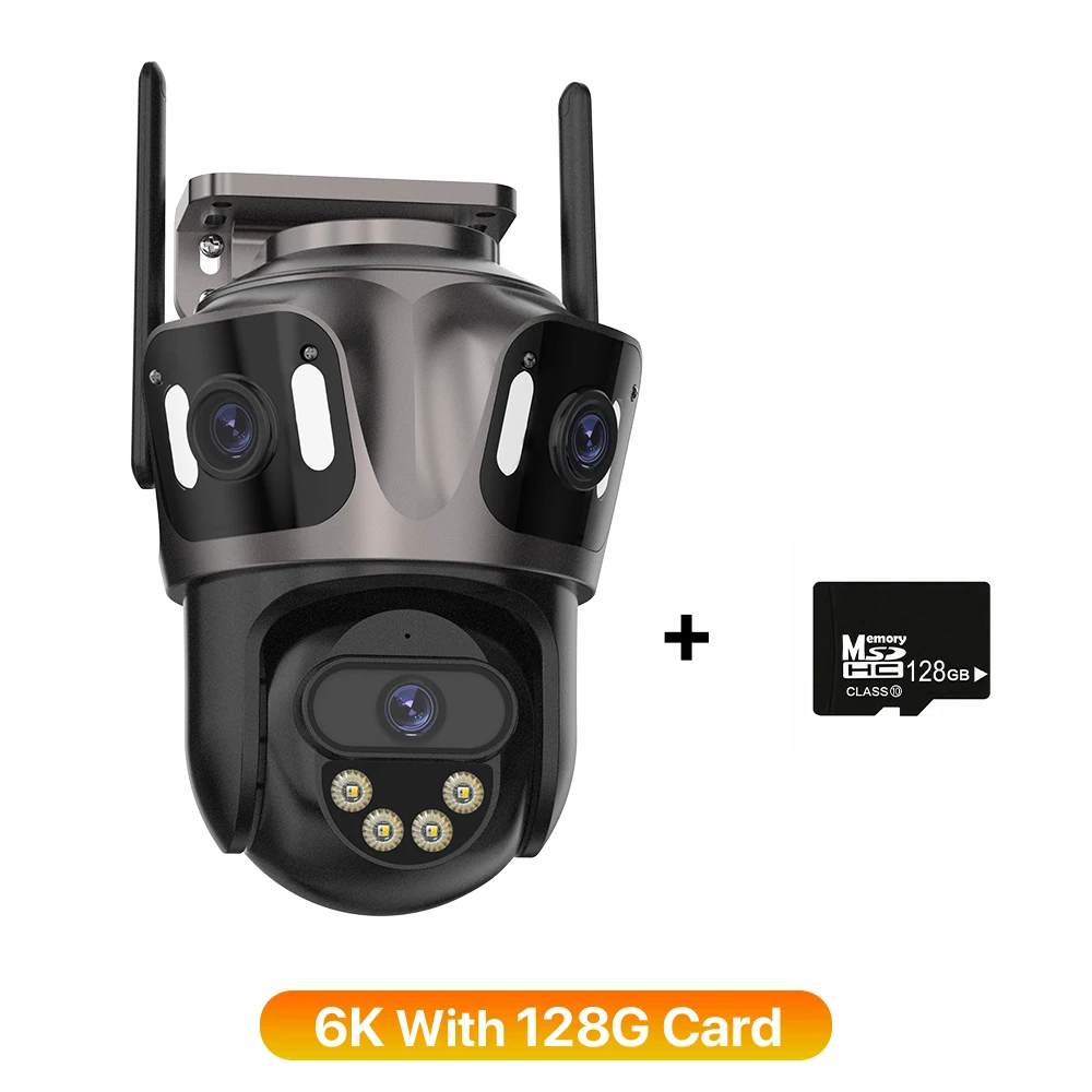 WONSDAR Outdoor Wifi PTZ-camera Drie lenzen of dubbele lens IP-camera Auto Tracking Kleur Nachtzicht Videobewaking CCTV iCsee