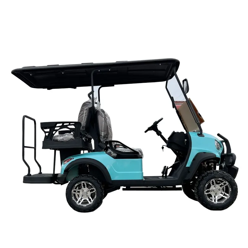 4 Seats Golf Car 5kw Motor Independent Suspension Disc Brake Power Steering 14 Inch Tires Electric Golf Cart