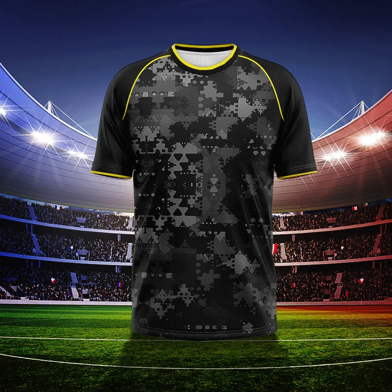 Men Sports Serseys 3D High-Definition Printed T-Shirts Free Design Advertisement Short Sleeves Casual Outdoor Shirts Number Team