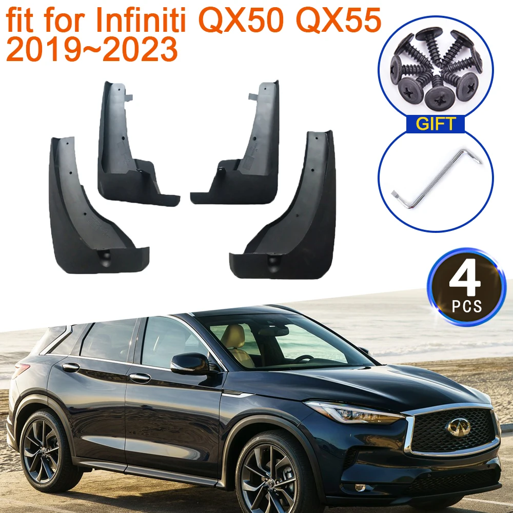 Mudguard for Infiniti QX50 QX55 2019~2023 Accessories 2020 2021 2022 P71A Mudflap Fenders Splash Guards Front Wheels Car Stying