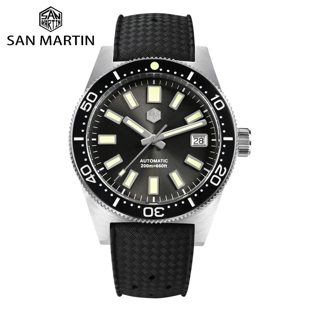 

San Martin 62mas Diving Watch 39mm Japan NH35 Automatic Mechanical Watches for Men Sapphire Waterproof 20Bar Luminous SN0007B