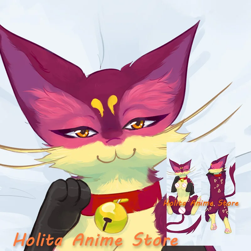 

Красная подушка Dakimakura Felyne Liepard аниме с пушистым двусторонним принтом в натуральную величину
