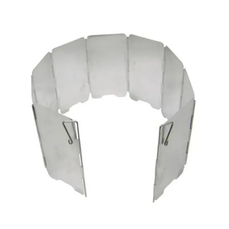 9-platen Opvouwbaar gasfornuis Voorruit Outdoor Camping Koken Brander Winddicht Scherm Aluminium Outdoor Kachel Windscherm - afbeelding 2