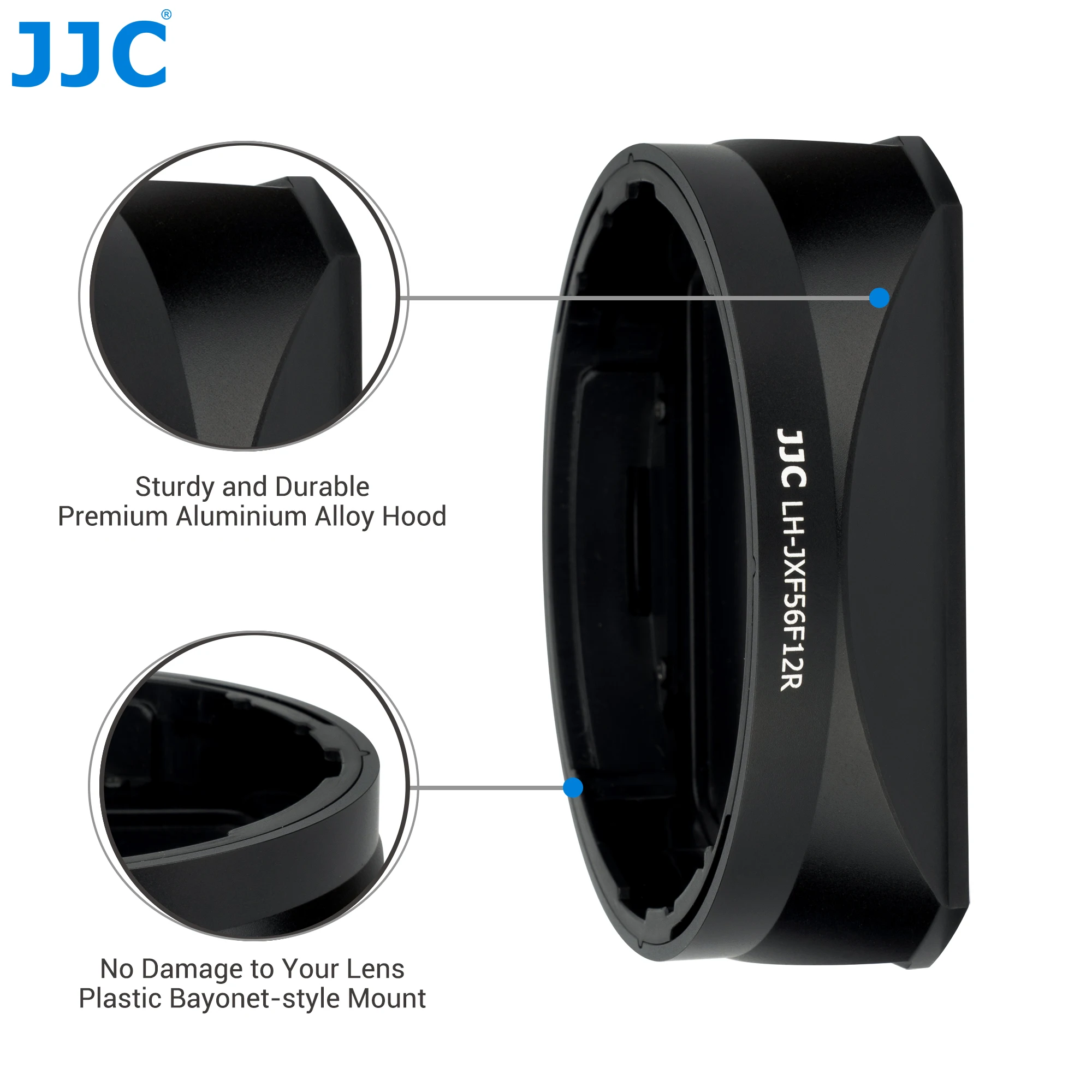 JJC XF 56 مللي متر F1.2 المعادن ساحة عدسة هود متوافق مع Fujifilm XF 56 مللي متر f/1.2 R WR عدسة ل Fujifilm XT5 XT4 XT3 XT2 XH2S XH2