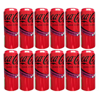 12x COCA-COLA zero soda can narrow 0.33 L