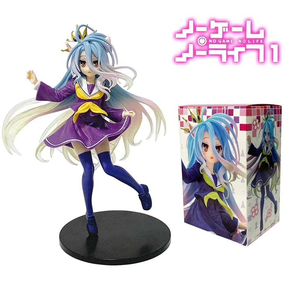 19CM Anime NGNL No Game No Life blanc "Figure Anime PVC figurines d'action modèle Collection ornement Anime modèle jouet cadeau