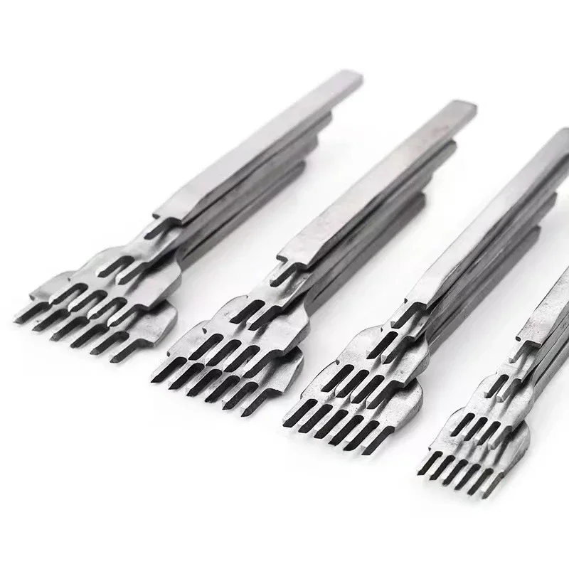 Outil de poinçonnage de trous en cuir, bricolage de 3MM 1/2/4/6 broches, outils de couture du cuir, ciseau en diamant, sculpture du cuir, travail de trous