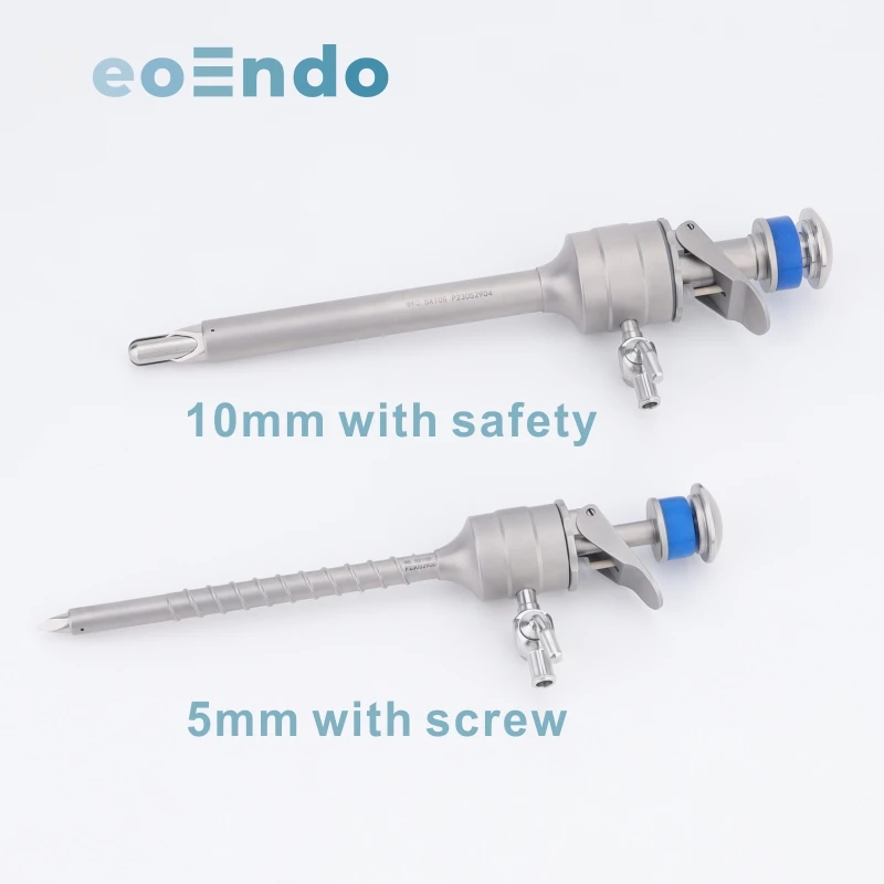 Laparoscopic Surgical Trocar Press Type With Screw And Safety Tip Micro Surgery Pucture Device 5mm 10mm