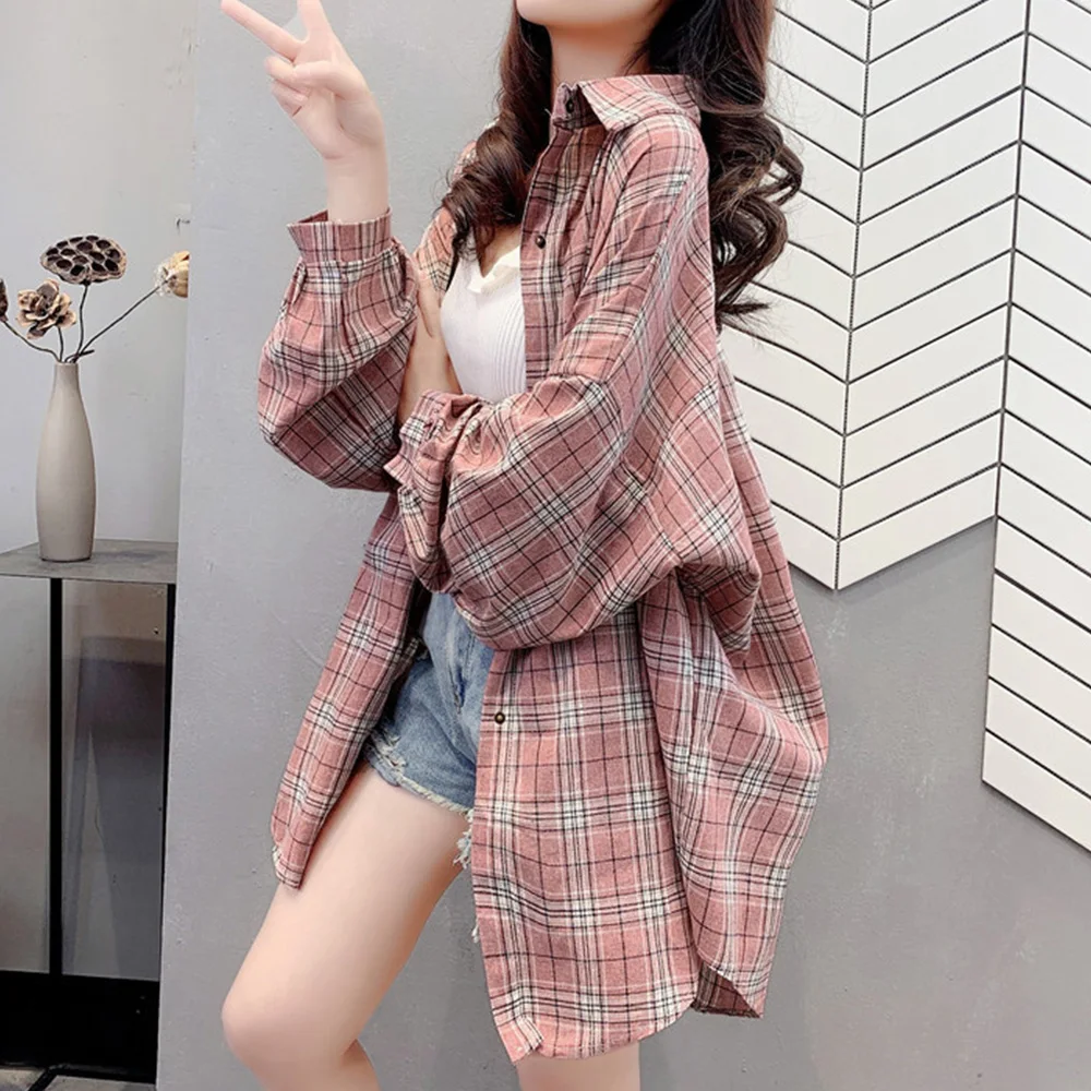 Avan-fit season puff overfit big size check shirt