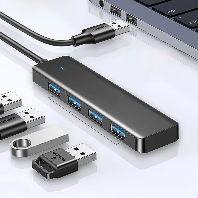 UGREEN USB 3.0 Hub 4 porty HUB USB Slim dla myszy, klawiatura kompatybilna z MacBook Pro Air Laptop stacjonarny PC Xbox PS5 Splitter — zdjęcie 2