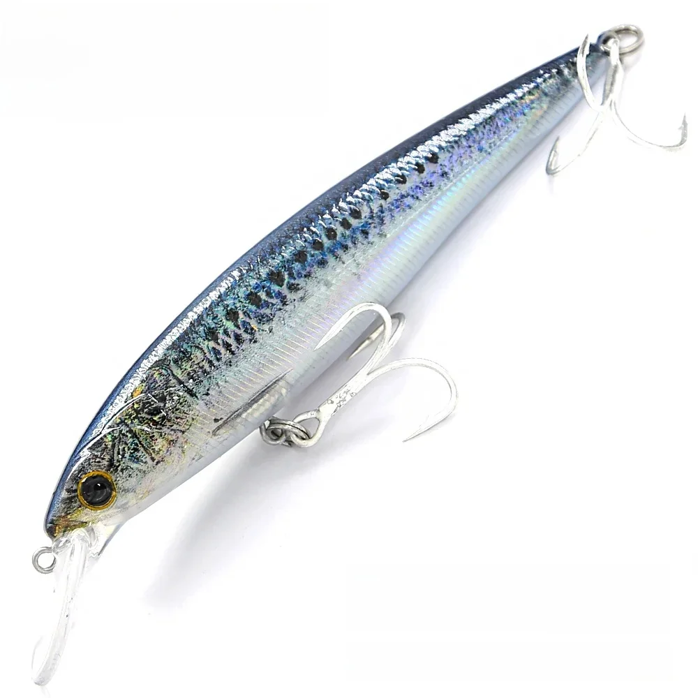 B & U flottant vairon eau salée leurres de pêche à la traîne manivelle appâts durs Wobblers artificiel truite leurre pour bar de mer