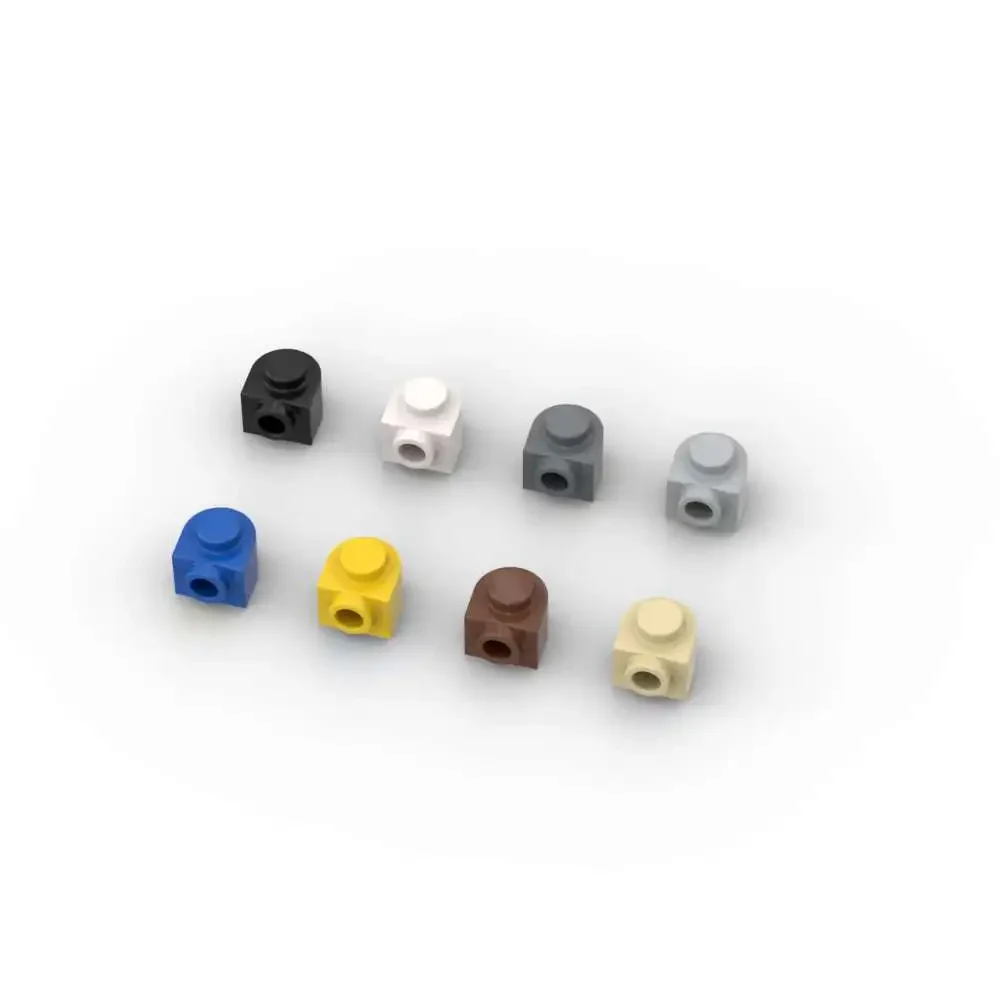 MOC 10 pièces 3386 rond 1x1x 2/3 demi-cercle blocs de construction Kit étendu avec briques à goujon latéral particules jouet enfants cadeaux d'anniversaire