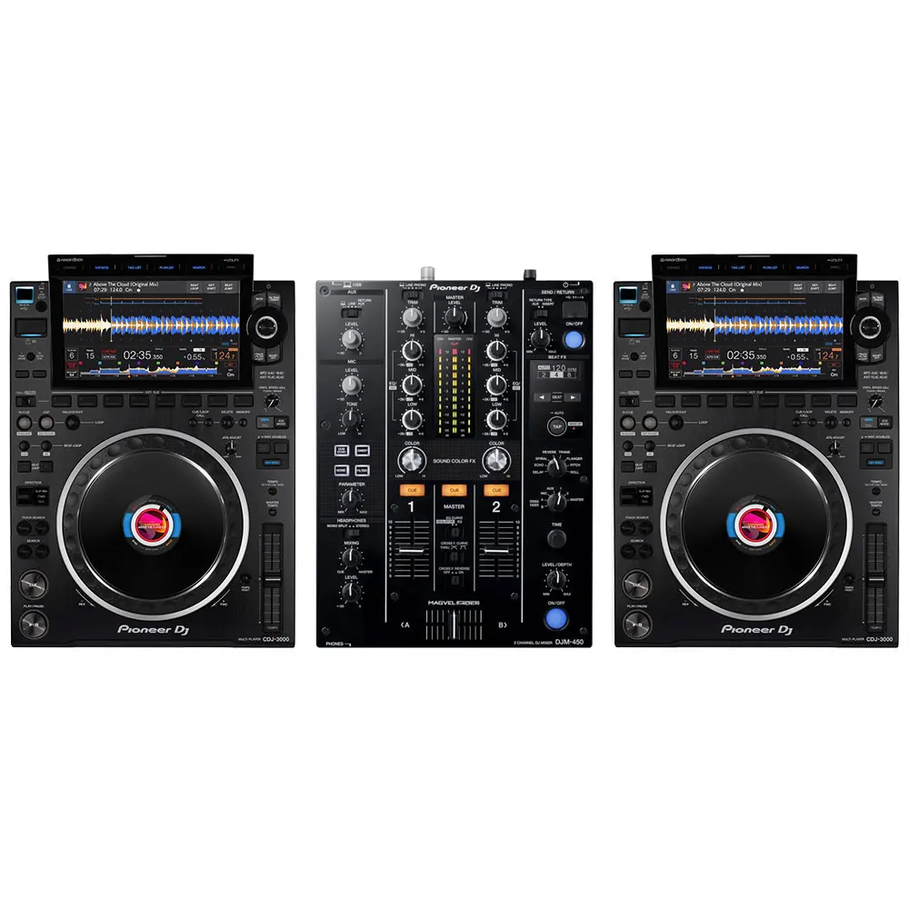 Beste Consumentenverkoop Nieuwe Pionier Dj CDJ-3000 2 Paar + DJM-V10 Dj Controller Mixer Set 100V