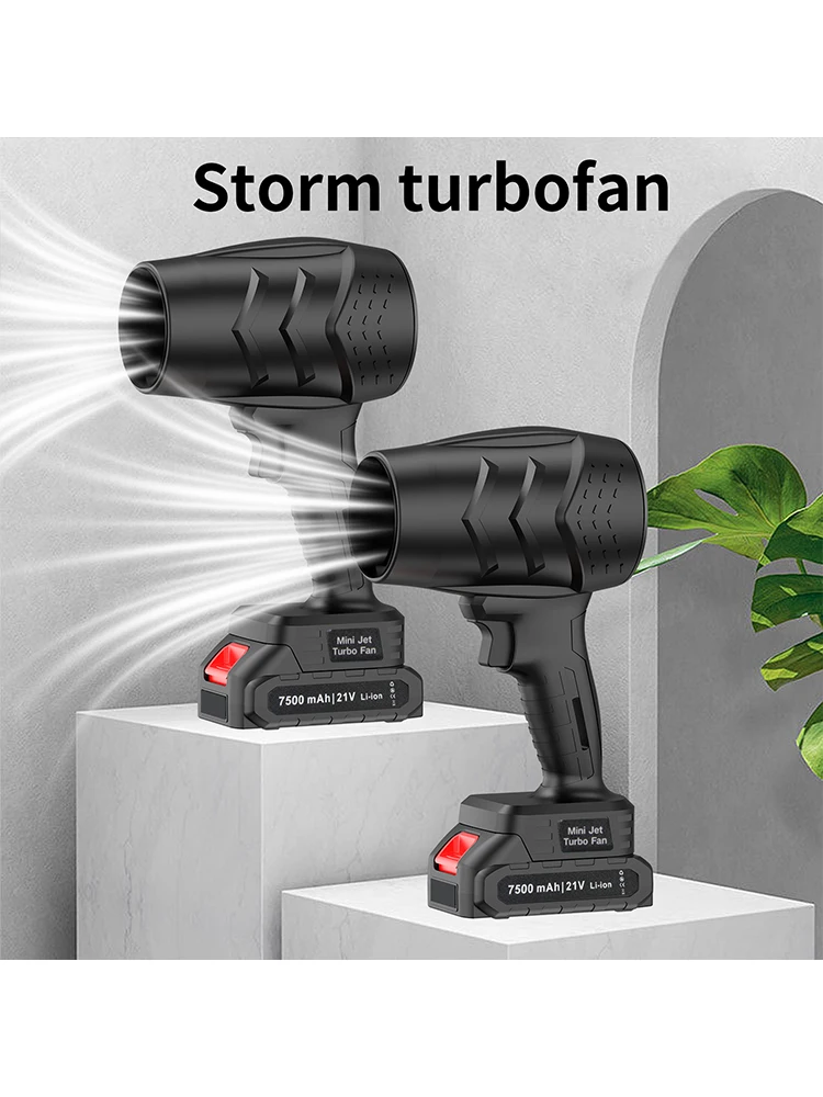 36000 RPM Luchtgeblazen Draadloze Turbo Fan handhad Gewelddadige Fan Droger 21 V Oplaadbare Stof Blazen Tool Voor Outdoor bladblazen - afbeelding 2