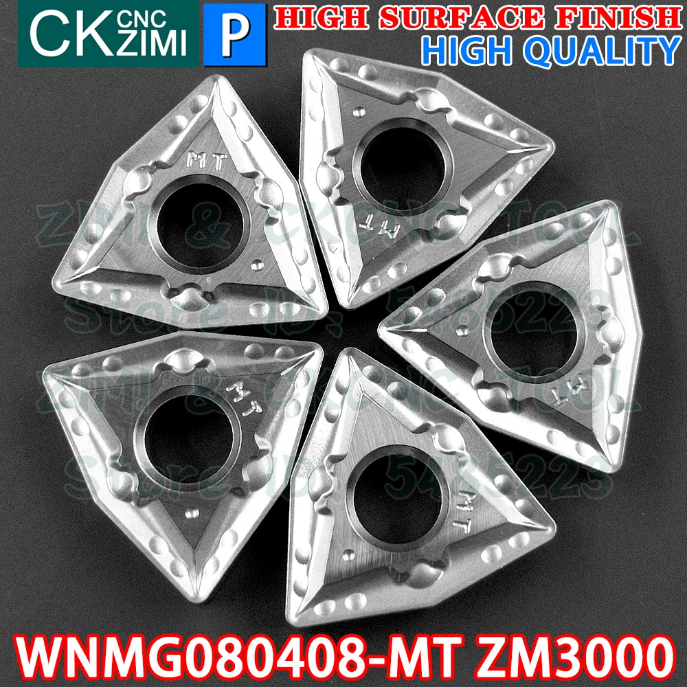 WNMG080408-MT ZM3000 WNMG 080408 MT Carbide Inserts Cermet Turning Inserts CNC Finish metal lathe Cutter Turning tools for steel