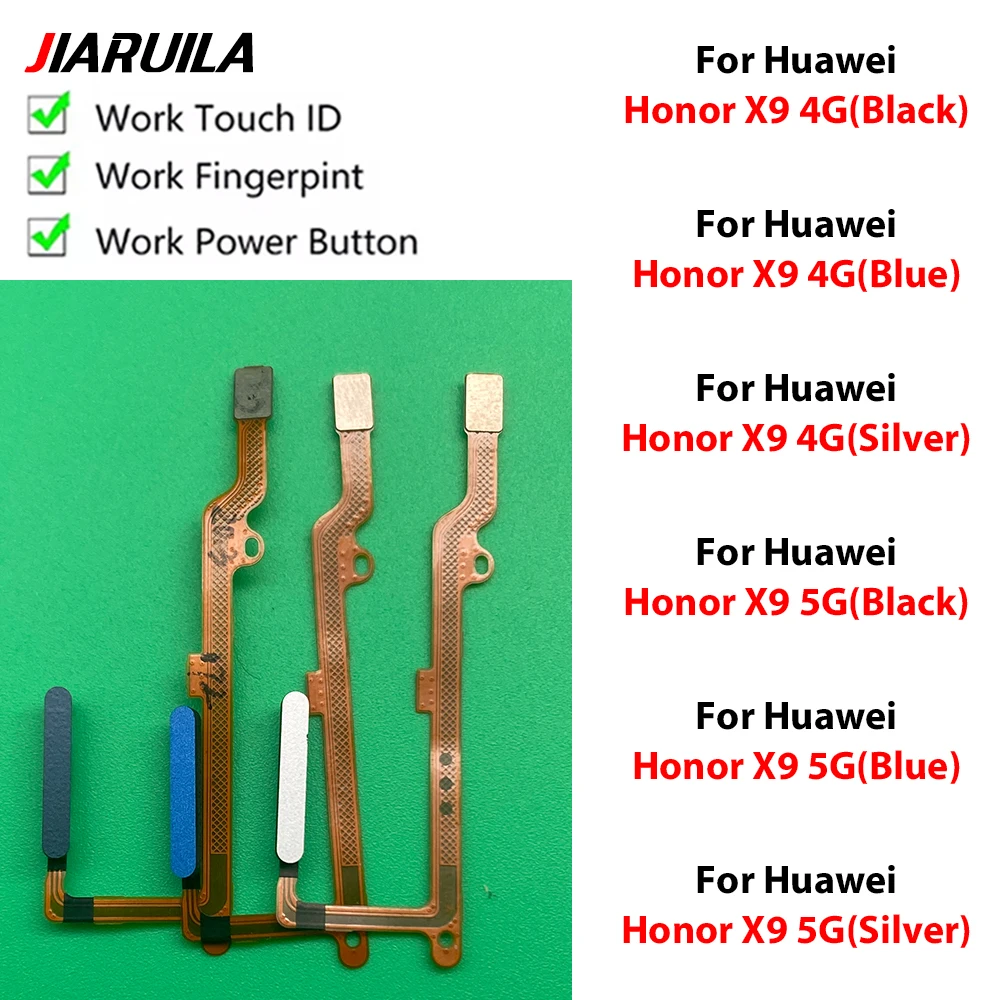 For Huawei Honor X9 4G 5G X9A X9BPower Button Fingerprint Sensor Flex Cable Repair Parts
