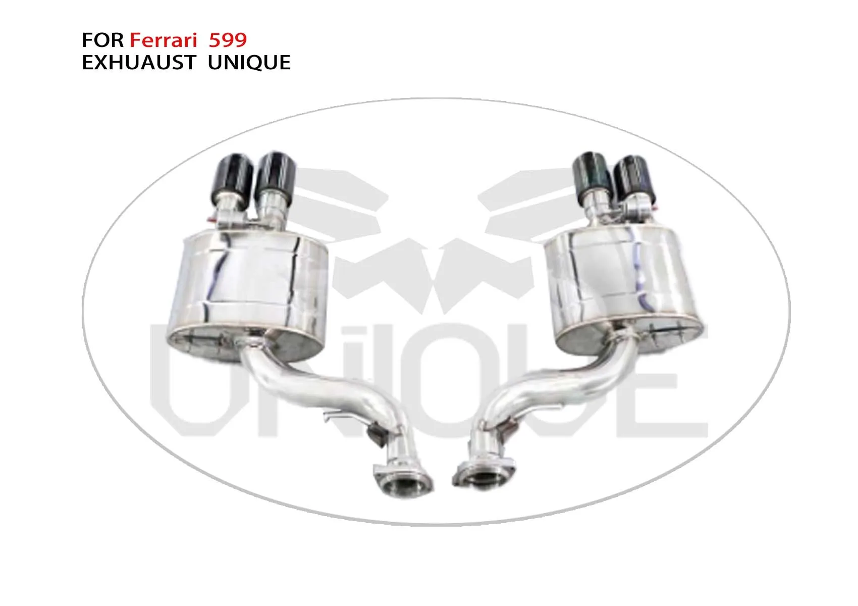 UNIQUE Stainless Steel Exhausts Noise for Car Ferrari 599 Performance Catback Turbo Sound Electronic Valve Muffler