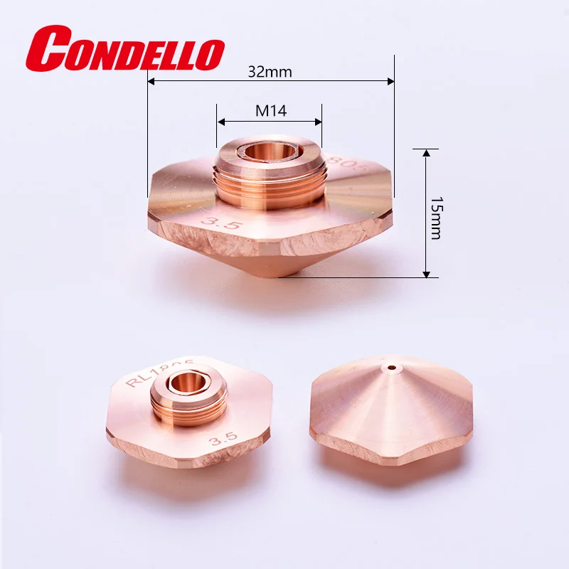 Condello Laser Nozzles D32-E Double Single Layer For Bodor Empower Fiber Laser Cutting Head