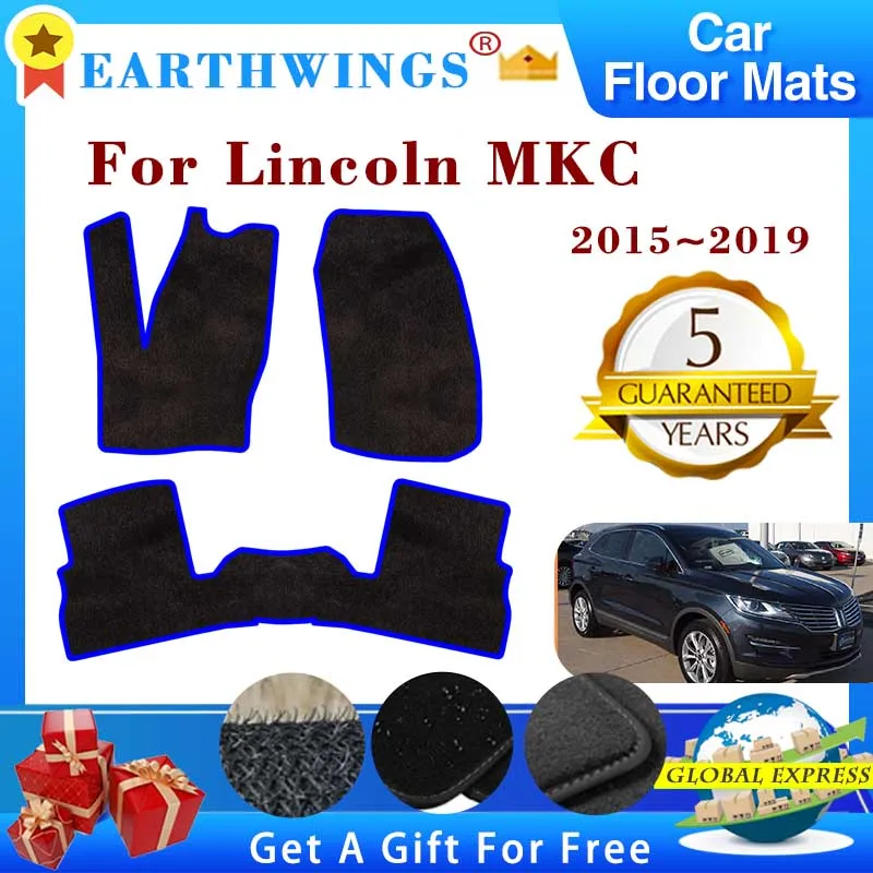 For Lincoln MKC 2015 2016 2017 2018 2019 Car Floor Mats Rugs Panel Footpads Carpets Cape Cover Foot Pads Stickers Accessories