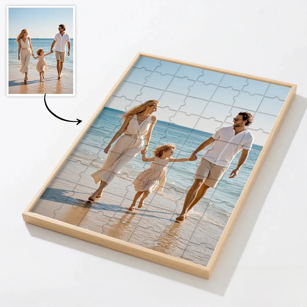 【Personnalisé】 Puzzles en bois encadrés, Puzzles photos de remise de diplôme personnalisés comme cadeaux, cadres en bois personnalisés de plusieurs tailles de couleurs, cadeaux