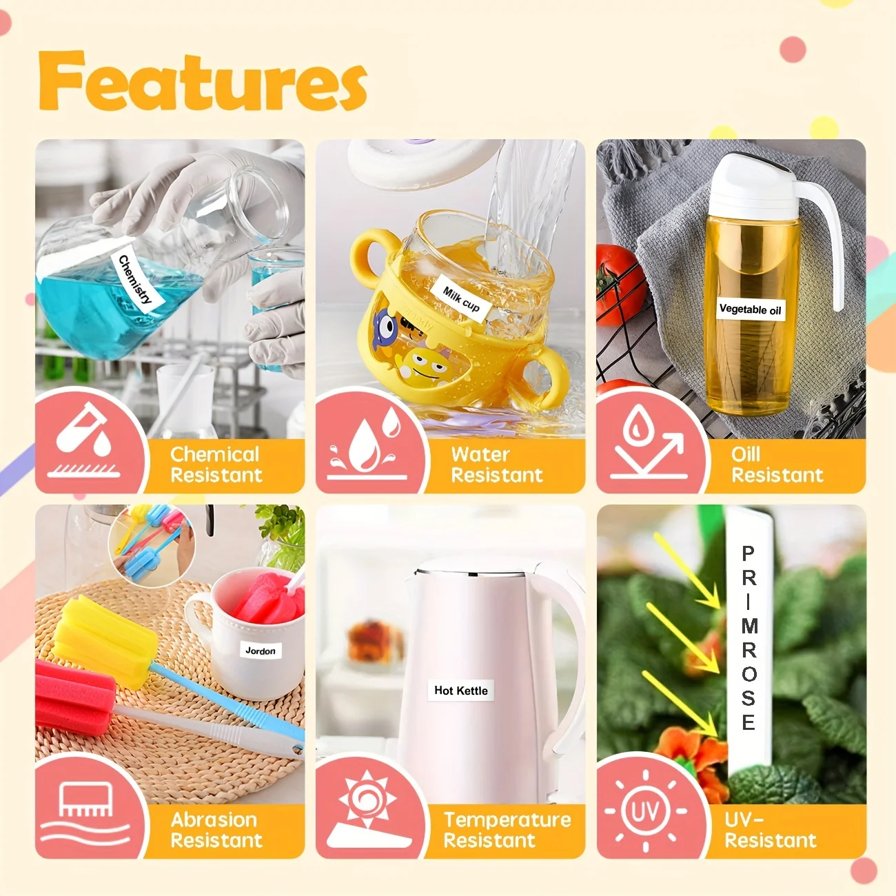 TAE-221 compatible label tape for PT-200 300 1700  1800 2100 3600  D200  PI-E100  H-1000