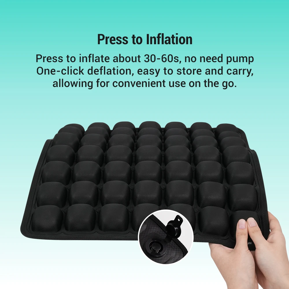 1pc 3D Ergonomic Chair Cushion For Long Sitting, Office Chair Car Seat Cushion, Adjustable Inflatable Cushion