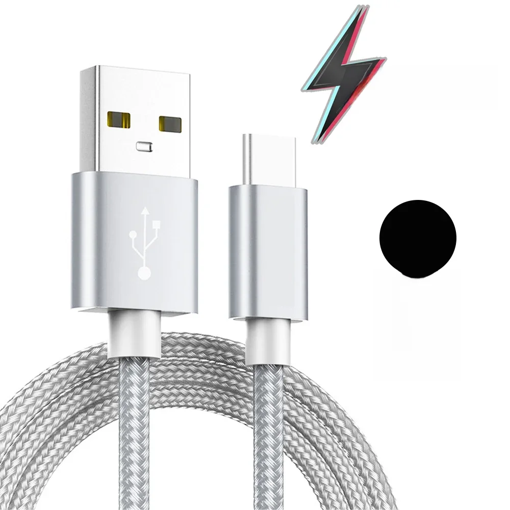 Universal micro cabo usb para carregamento rápido náilon trançado compatível com huawei, xiaomi,