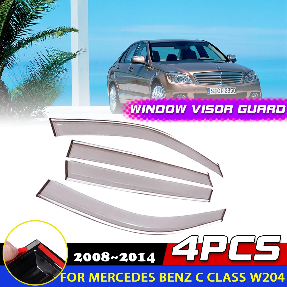 

Windows Visor for Mercedes Benz C Class W204 200 C200 Sedan 2008~2014 Awnings Sun Rain Eyebrow Deflector Guard Cover Accessories