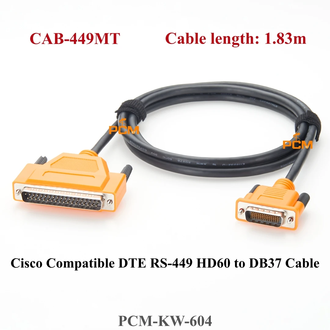 

Кабель Cisco CAB-449MT DTE RS-449 HD60 LFH60 (штекер) — DB37 (штекер), 72-0795-01, для маршрутизаторов и серверов серий 7000, 4000, 2500