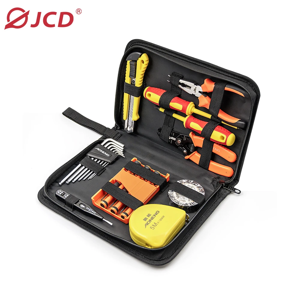 

JCD 21 Piece Multifunctional Electrician Tool Complete Set Of Household Daily Maintenance Electrician Hardware Combination Set ﻿