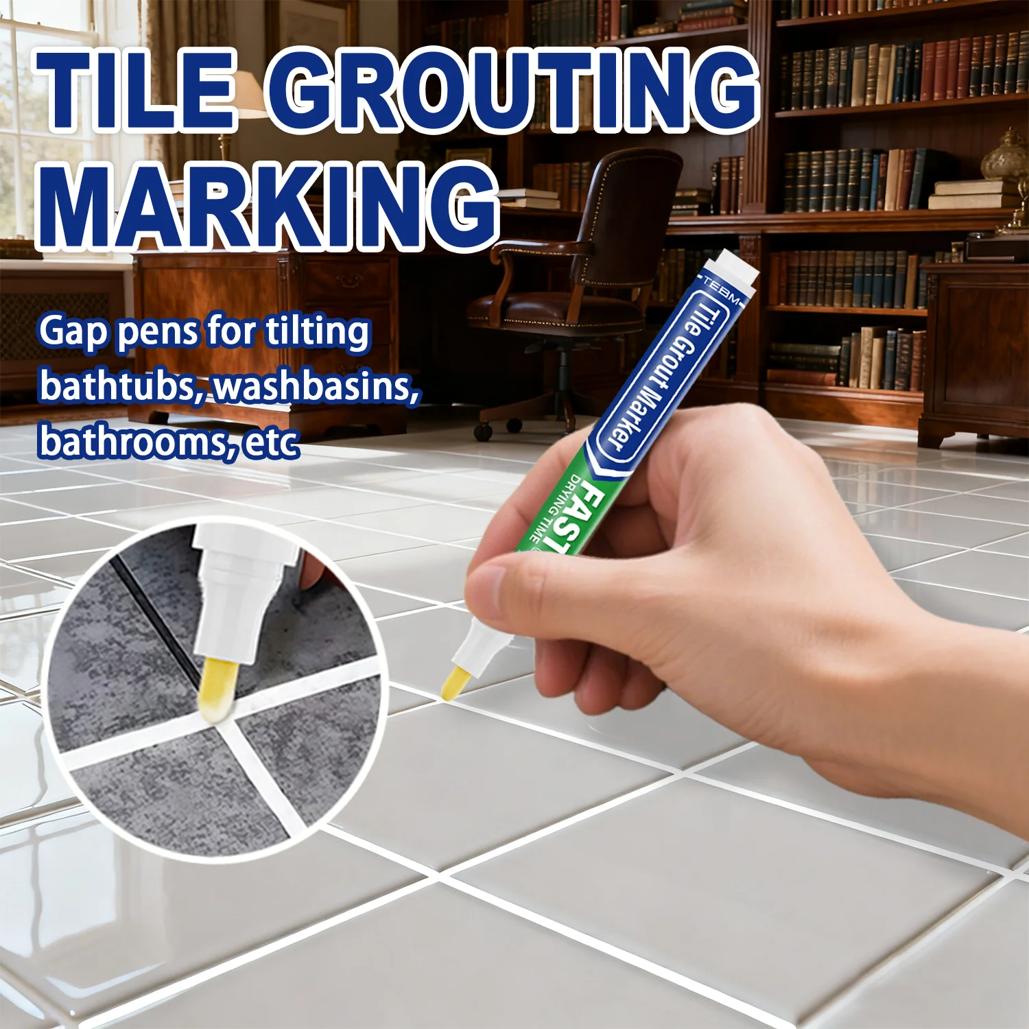5ml Waterproof Ceramic Tile Sealant White Refill Grout Pen Mouldproof Filling Agent for Wall Porcelain Bathroom Paint Cleaner