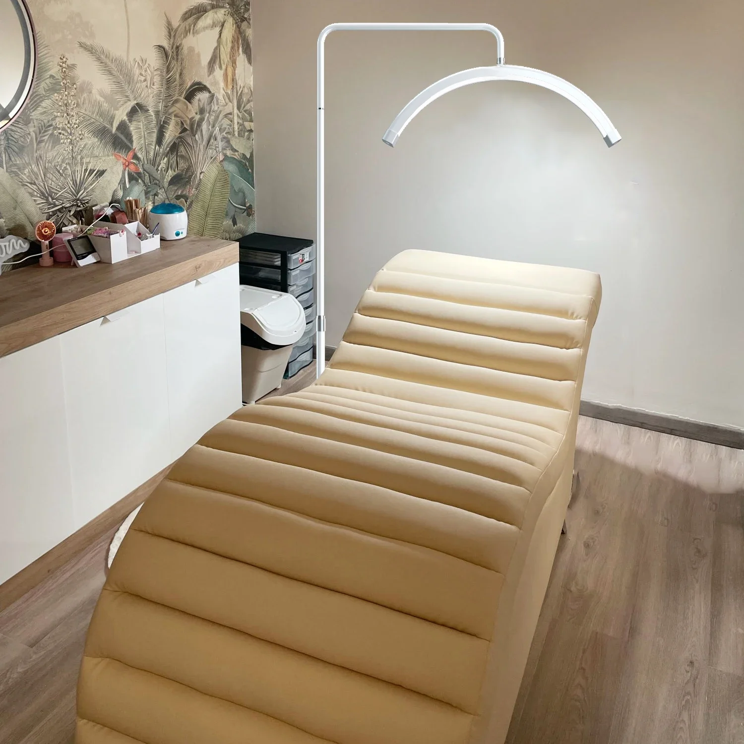 FOSOTO FT-Y9 28 inch led-wimperlicht fotografie video halve maan ringlicht met telefoonclip voor tattoo schoonheidssalon wimper nagel - afbeelding 2