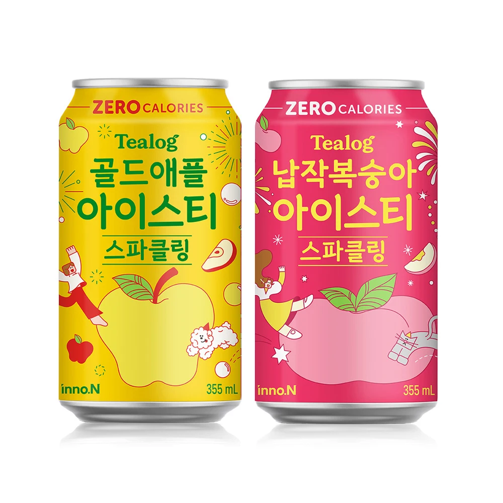 355ml of tea-log-to-ice tea) 12 cans of flat peaches + 12 cans of gold Apple/with a low-calorie-to-low drink