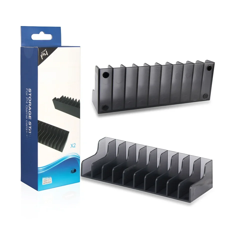 2 pièces ensemble pour Playstation4 PS4 PS5 jeu CD disques stockage présentoir support accessoires pour PS4 Slim Pro jeu disque boîte