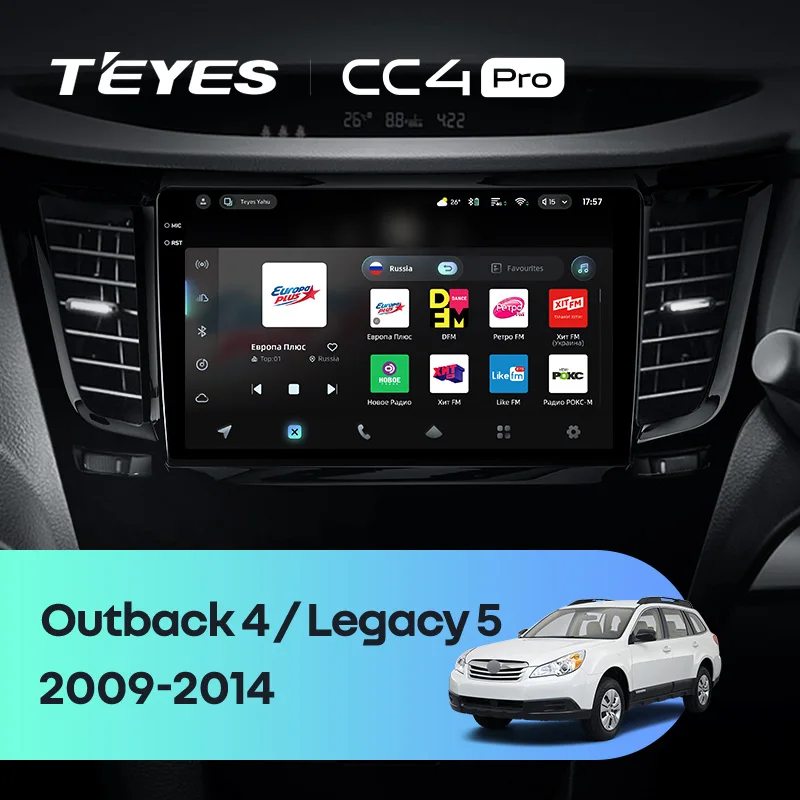TEYES CC4 PRO For Subaru Outback 4 BR Legacy 5 2009 - 2014 RHD CarPlay Radio Multimedia Stereo Car play Auto 2DIN Autoradio