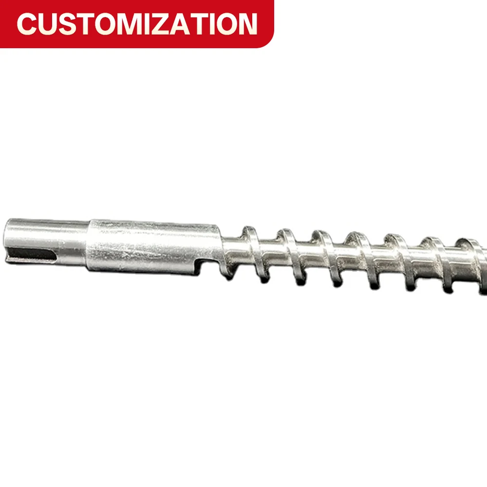Custom CNC precision machining of 304 stainless steel spiral components with milled threads and nitriding hardening treatment