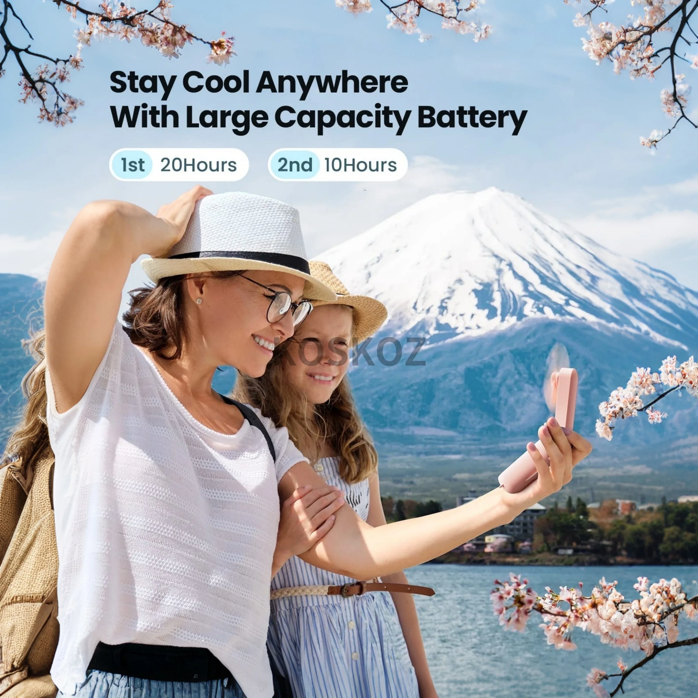 Портативный ручной вентилятор, мини-складные дорожные вентиляторы 3 в 1 с блоком питания, карманный дизайн, перезаряжаемый через USB, летние подарки для женщин