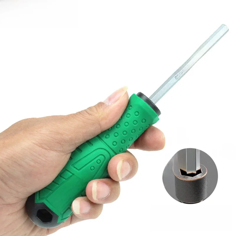 LAOA 1pc Hexagon Screwdriver S2 Alloy Steel Hex Screwdriver Professional Handle Hexagon with Magnetic Screwdrivers