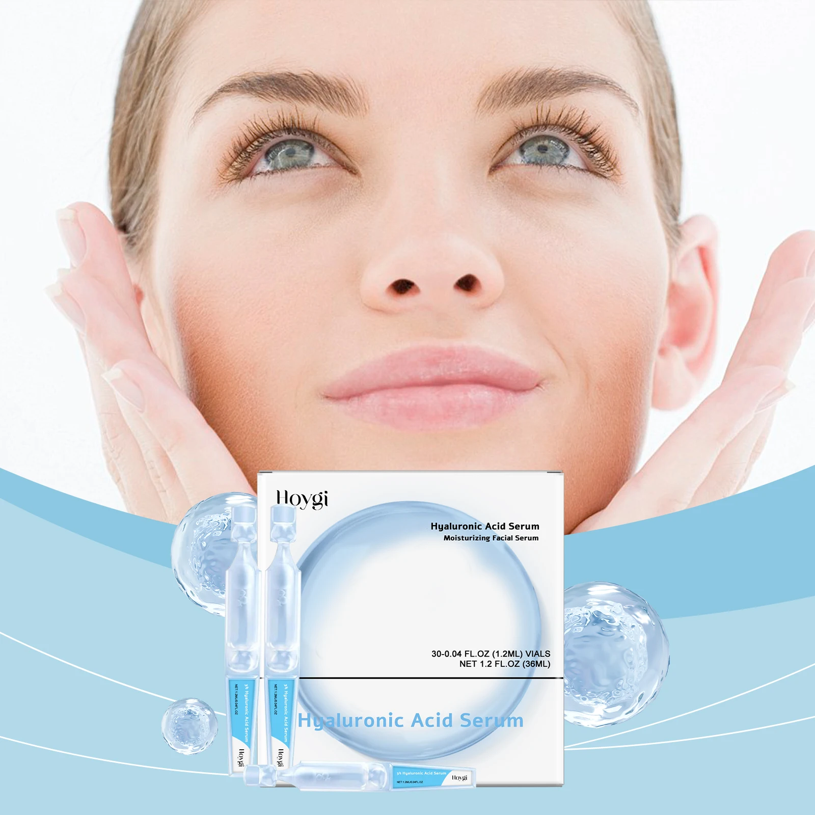 

Hoygi 36ml Hyaluronic Acid Moisturizing Serum Nourishing Facial Essence Relieve Dryness Increase Elasticity Hydrating Face Serum