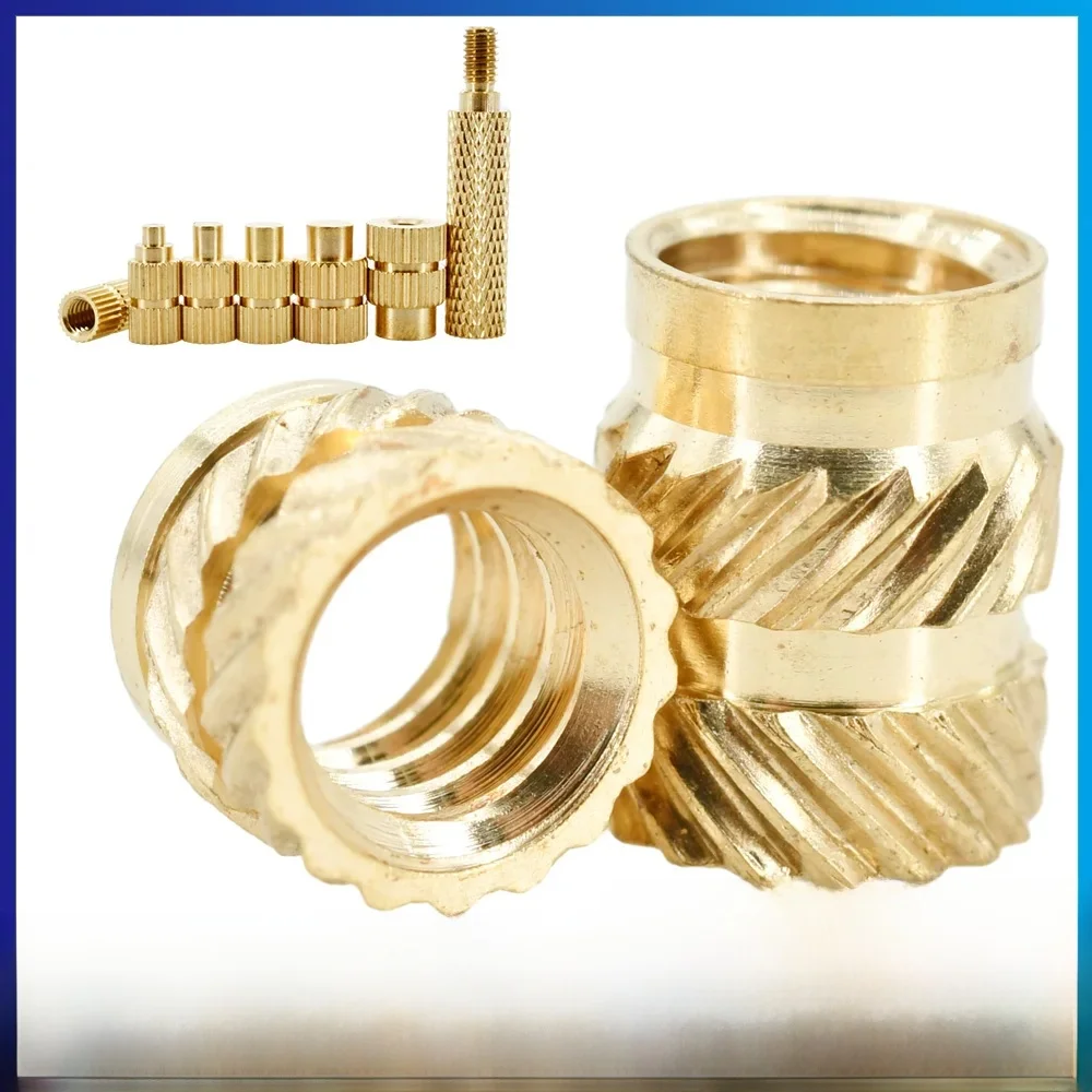 Écrou d'insertion en laiton chauffant pour imprimante 3D, doublement torsadé, mométrage, fileté, inserts, thermofusible, kg, pointes à souder, figurine, M2, M2.5, M3, M5, M6, M8