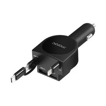 morac 모락 네다 R5 5in1 차량용 릴 고속 멀티 충전기 USB C타입 시거잭 시가잭 