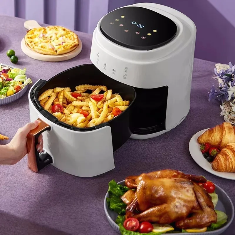 1400W 8L oil-free air fryer, household electric frying pan, air fryer oven, 360 degree hot air circulation touch air fryer