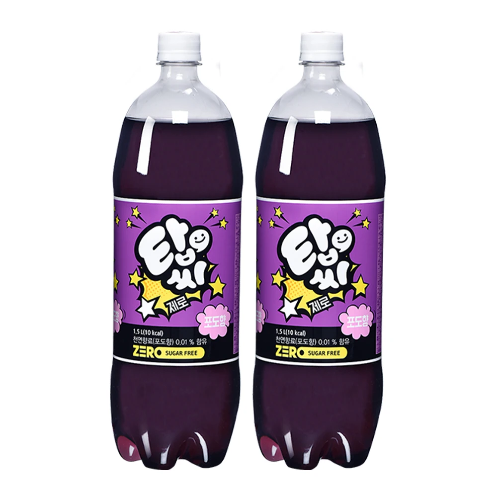 [ILHWA] TopC zero Grape 1.5L * 12PET Fruit sparkling Drink